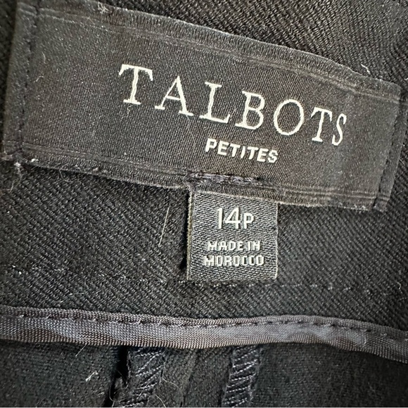 Talbots Heritage Black Side-Zipper Career Pants, Black, 14P - Picture 6 of 6